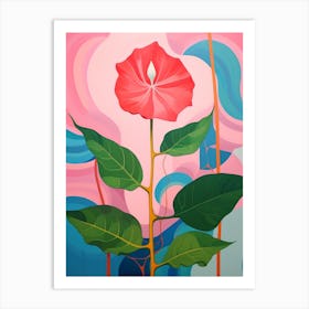 Bougainvillea 3 Hilma Af Klint Inspired Pastel Flower Painting Art Print
