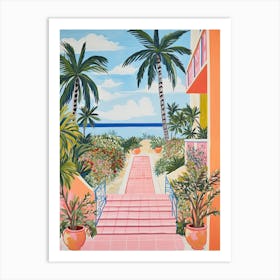 Palm Beach, Aruba, Matisse And Rousseau Style 3 Art Print