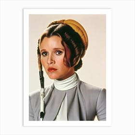 Carrie Fisher Retro Collage Movies Art Print