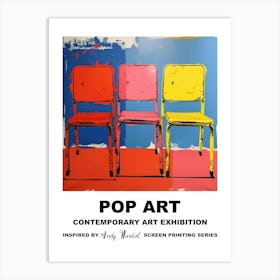 Poster Chairs Pop Art 4 Art Print