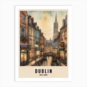 Dublin City Ireland Travel Poster (20) Art Print