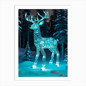 Lighted Deer Art Print