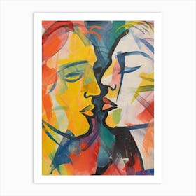 Watercolor Kiss 3 Art Print