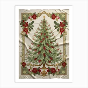 Christmas Tree Scarf Art Print