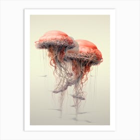 Colourful Jellyfish Art 2 Art Print