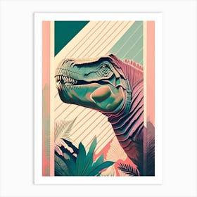 Giganotosaurus Pastel Dinosaur Art Print