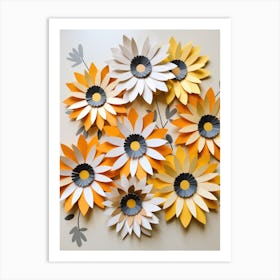 Paper Flower Wall Art Art Print