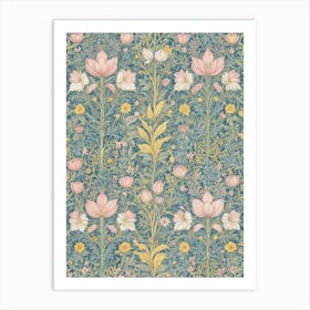 William Morris Inspired Floral Dance Art Print