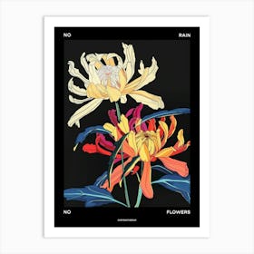 No Rain No Flowers Poster Chrysanthemum 4 Art Print