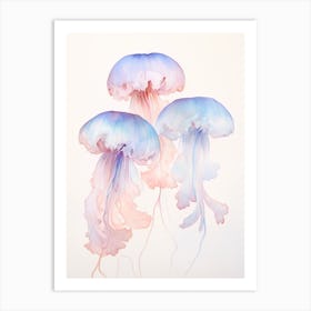 Upside Down Jellyfish Simple Drawing 9 Art Print