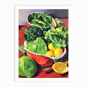 Collard Greens 2 Cezanne Style vegetable Art Print