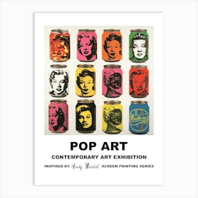 Cans With Face Pop Art Art Print