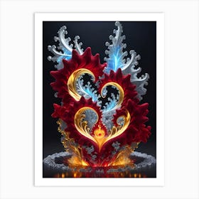 Heart Of Fire 1 Art Print