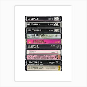 Led Zeppelin - Collected Albums - Cassette Print Art Print