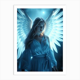 Angel In White - Diverse Art Illustration 82 Art Print