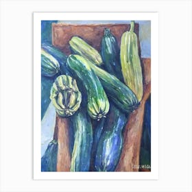 Zucchini Classic vegetable Art Print