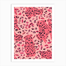 Pink Leopard Print Art Print