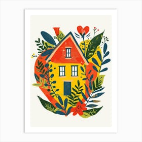 House In The Garden 1 Art Print