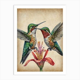 Hummingbirds Art Print