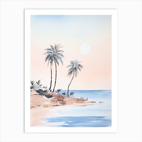 Watercolour Of Praia Da Rocha   Algarve Portugal 2 Art Print