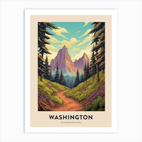 Wonderland Trail Usa 1 Vintage Hiking Travel Poster Art Print