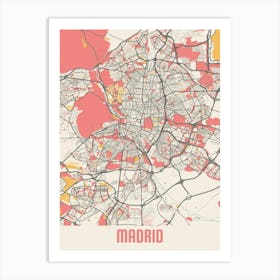 Madrid Map Poster Art Print