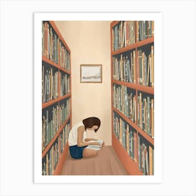 Getting Lost in a Book Art Print