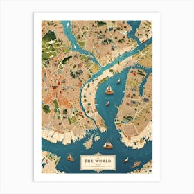 World Map 1 Art Print