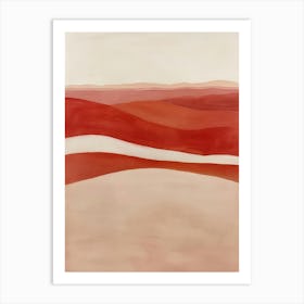 'Red And White' 1 Art Print