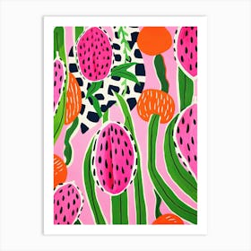 Dragon Fruit Fruit Summer Illustration 1 Art Print