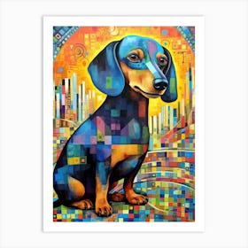 Dachshund abstract 2 Art Print