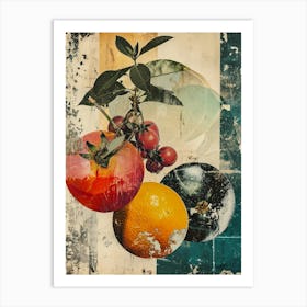 Kitsch Fruit Collage 1 Art Print