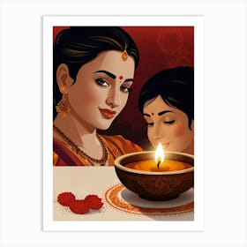 Diwali Greeting Card 1 Art Print