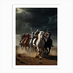 Horses In The Desert Art Print