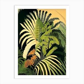 Australian Tree Fern Rousseau Inspired Art Print