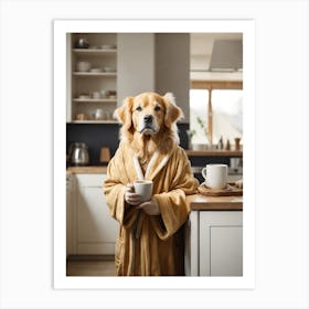 Morning Golden Retriever Art Print