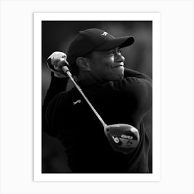 Tiger Woods Vintage Portrait Art Print