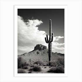 Arizona, Usa, Black And White Analogue Photograph 4 Art Print