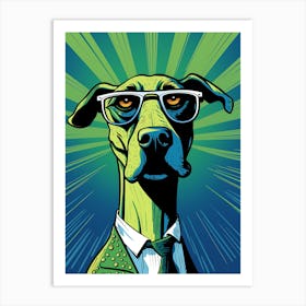 Dog In A Suit Art Print