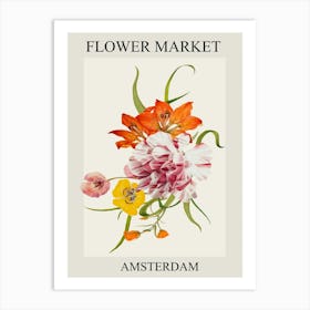 Flower Market Amsterdam 1 Art Print