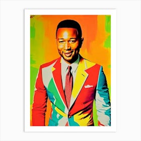 John Legend Colourful Pop Art Art Print