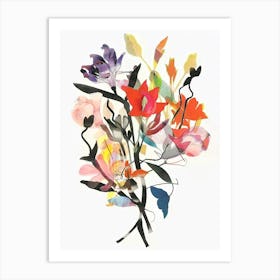 Kangaroo Paw 2 Collage Flower Bouquet Art Print