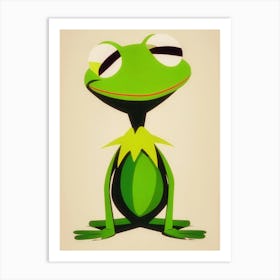 Frog Portrait - Inspired By Kermit The Frog Art Print