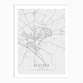 Bedford City Map Art Print