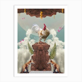  Surrealistic Animals Rooster Art Print