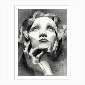 Sans Titre - 29 09 24 (Marlene Dietrich) Art Print