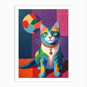 Colorful Cat 1 Art Print