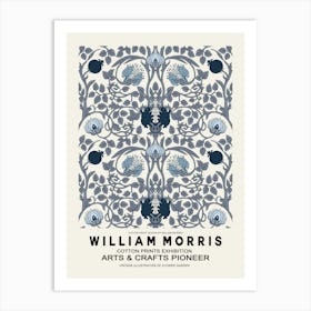 William Morris Blue Floral Poster 1 Art Print