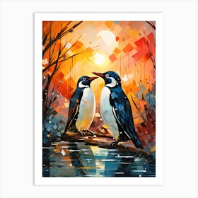 Penguin Tales Family In The Frost Art Print