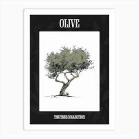 Olive Tree Pixel Illustration 3 Poster Art Print